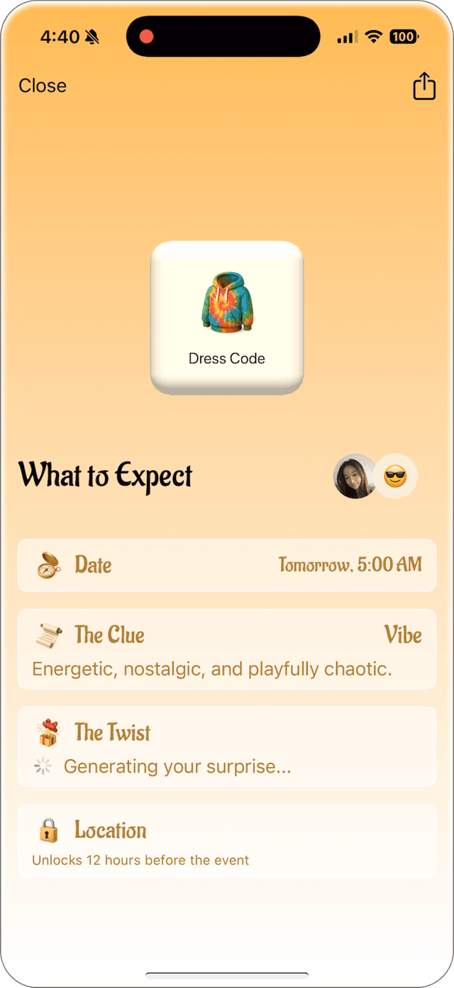 Blind Hangouts App Screenshot 2
