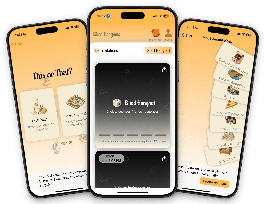 Blind Hangouts app screenshots